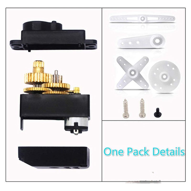 RGBZONE 4Pcs ES08MA II 12g Mini Metal Gear Analog Servo Shockproof Stable Machine Compatible for RC Model - Image 5